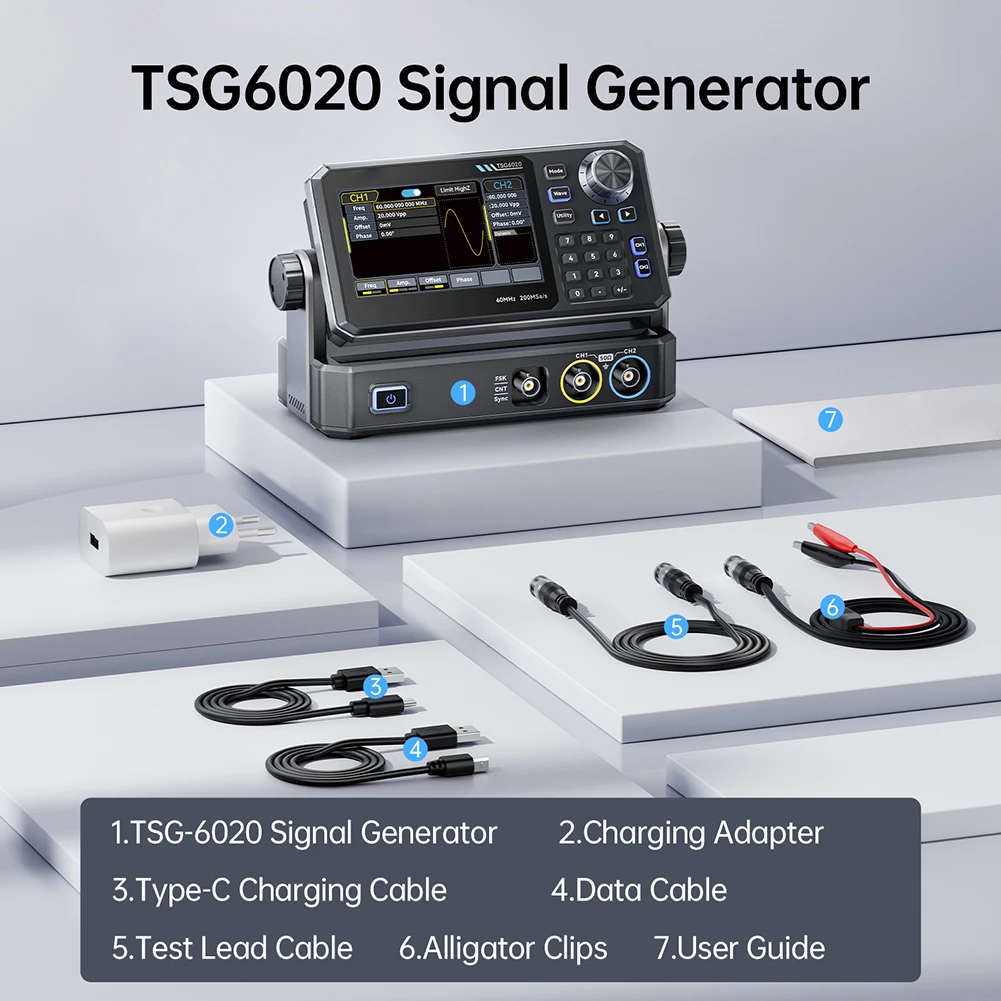 TSG6020 60MHz Dual Channel Fun - Dual Channel Arbitrary Waveform Function Generator 60Mhz review and price