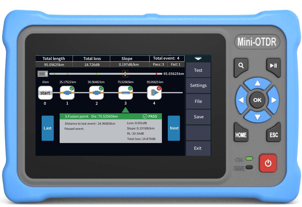4.3 Inch Touch Screen MINI OTD - Optical Time Domain Reflectometer Otdr 1310 1550Nm review and price