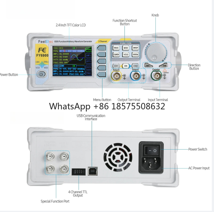60MHz Function Signal Generato - Dual Channel Arbitrary Waveform Function Generator 60Mhz review and price