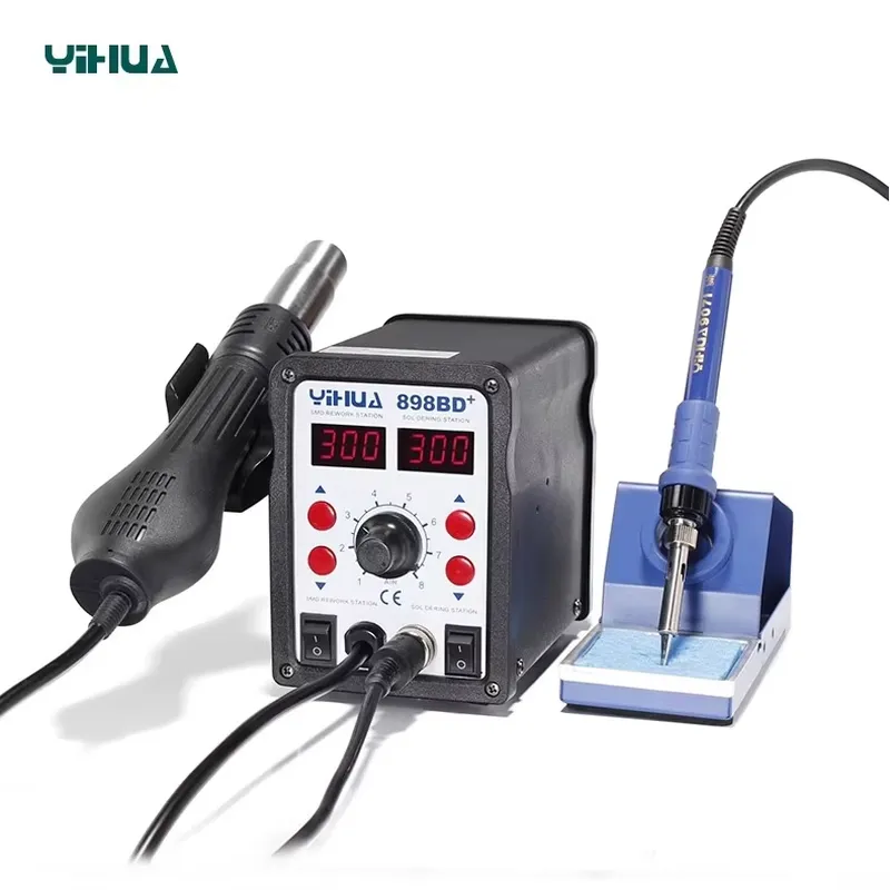 YIHUA 898BD+ 220V 2 in 1 Digit - Smd Rework Station Hot Air Soldering 2 In 1 review and price